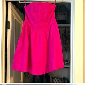 Strapless ruched top dress with POCKETS!